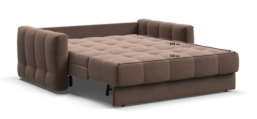 Диван Босс Слип 140 Велюр Монолит мокко