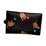 COACH Turnlock Coated Canvas With Leather Card Holder Regular Women"s Black