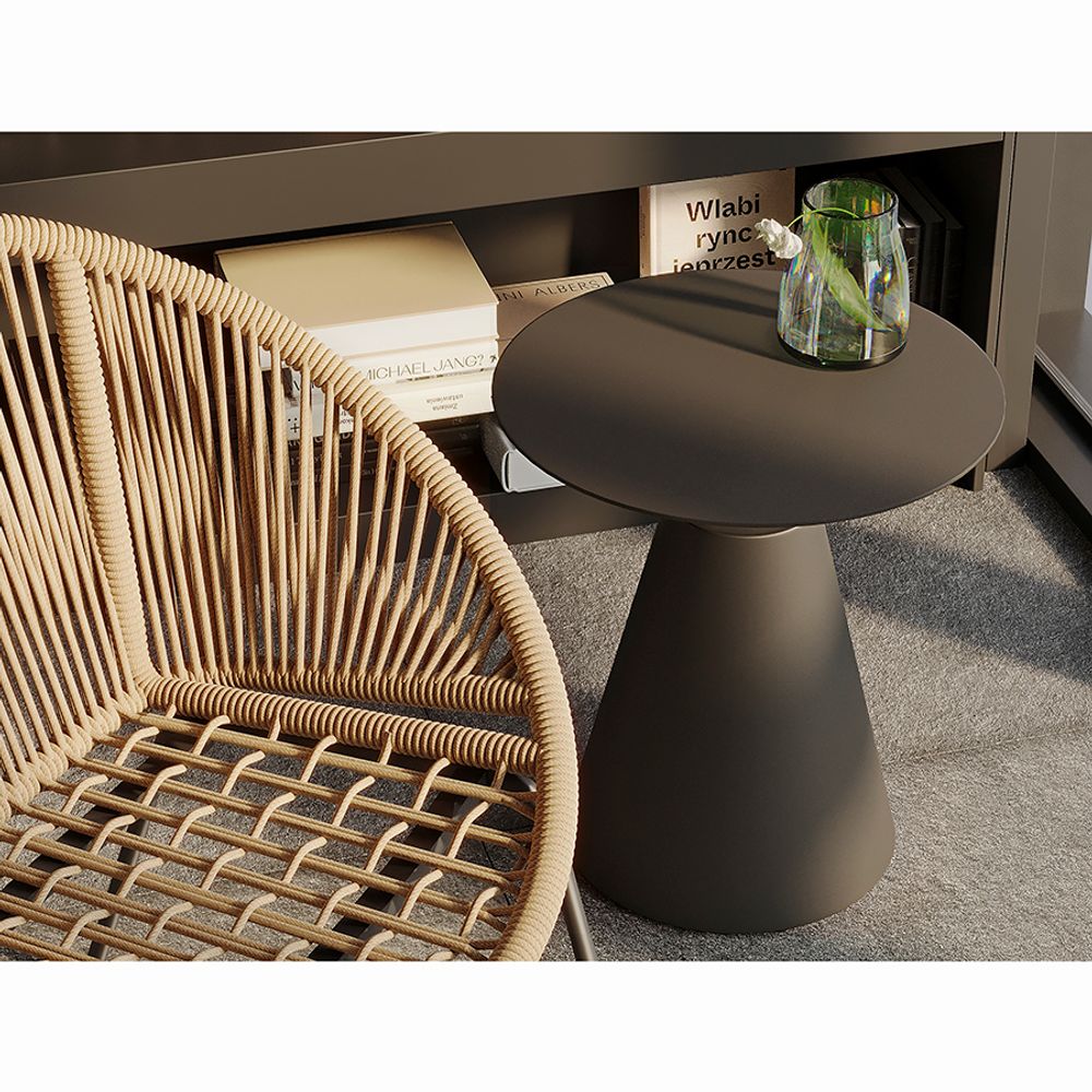 Столик кофейный Marius, Ø50 см, черный