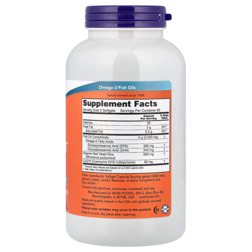 NOW Foods, Red Omega™, рыбий жир, 180 капсул