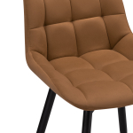 Стул на металлокаркасе Woodville Челси крутящийся кирпичный, черный, ножки черные