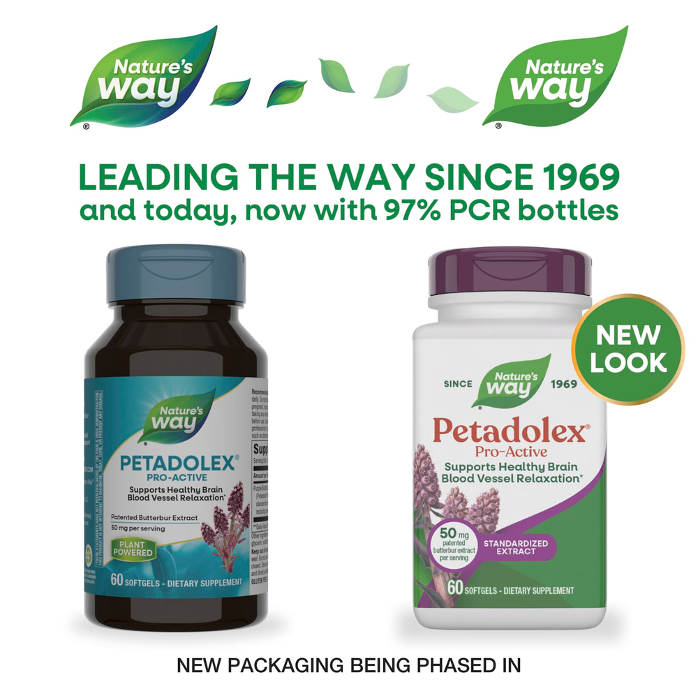 Nature's Way, Petadolex®, Pro-Active, 50 мг, 60 капсул