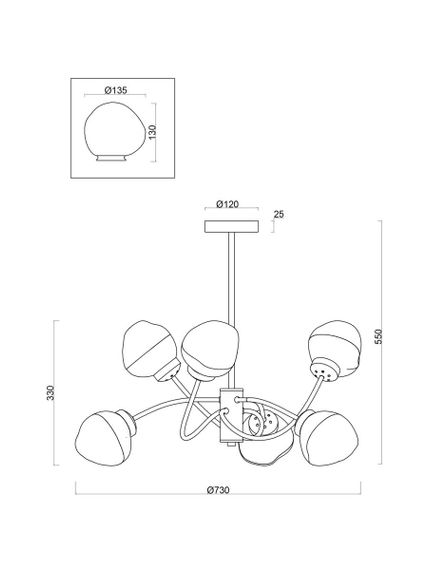 Люстра Freya FR8017PL-06MG