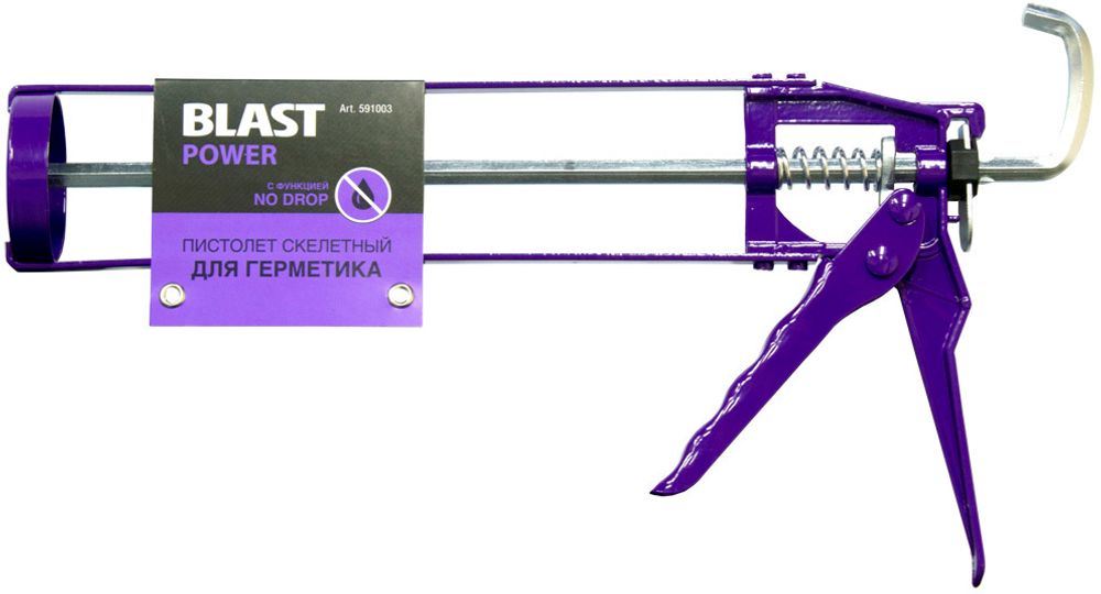 Пистолет для герметика скелетный усиленный c противокапельной системой No-drop Blast