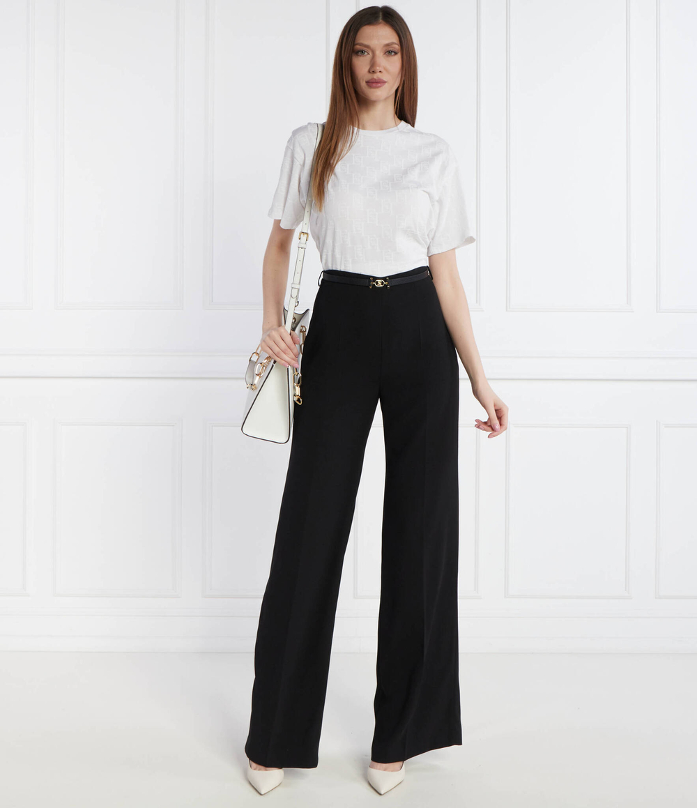 Брюки с ремешком Elisabetta Franchi - черный(PA05342E2)