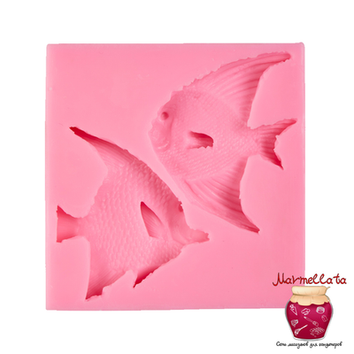 Молд силиконовый "Рыбки" 2 шт, 9,3*9*1,5 см
