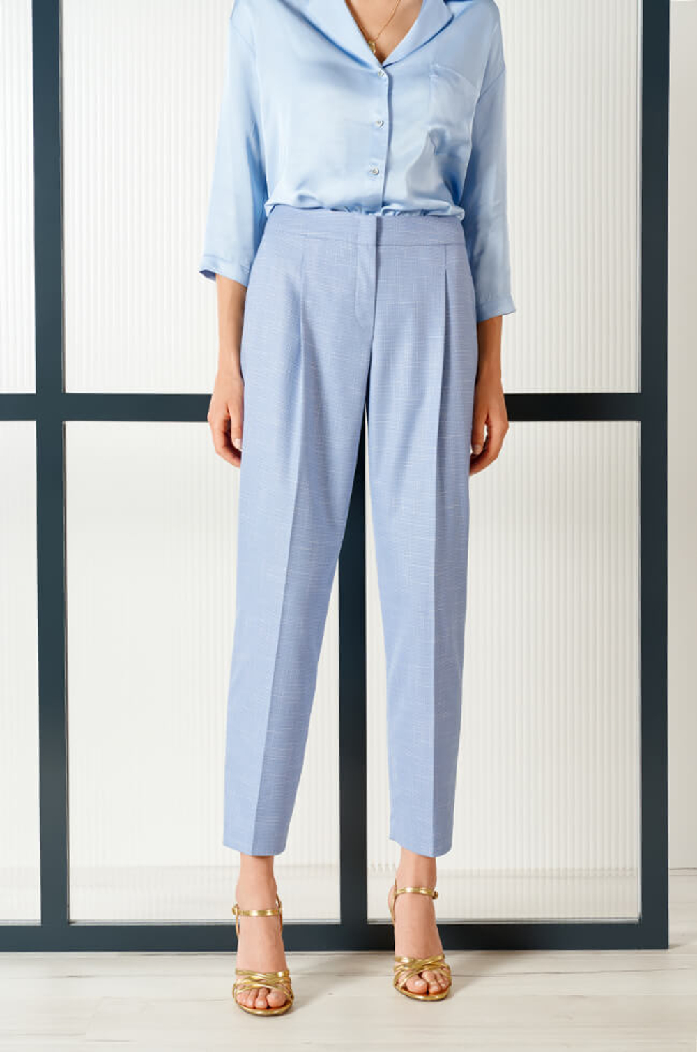 3903 Брюки женские (голубой)