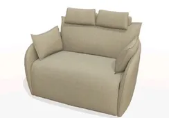 Раскладывающееся кресло-качалка Nadia XL, Bar - Anthracite, ткань Axis S.6