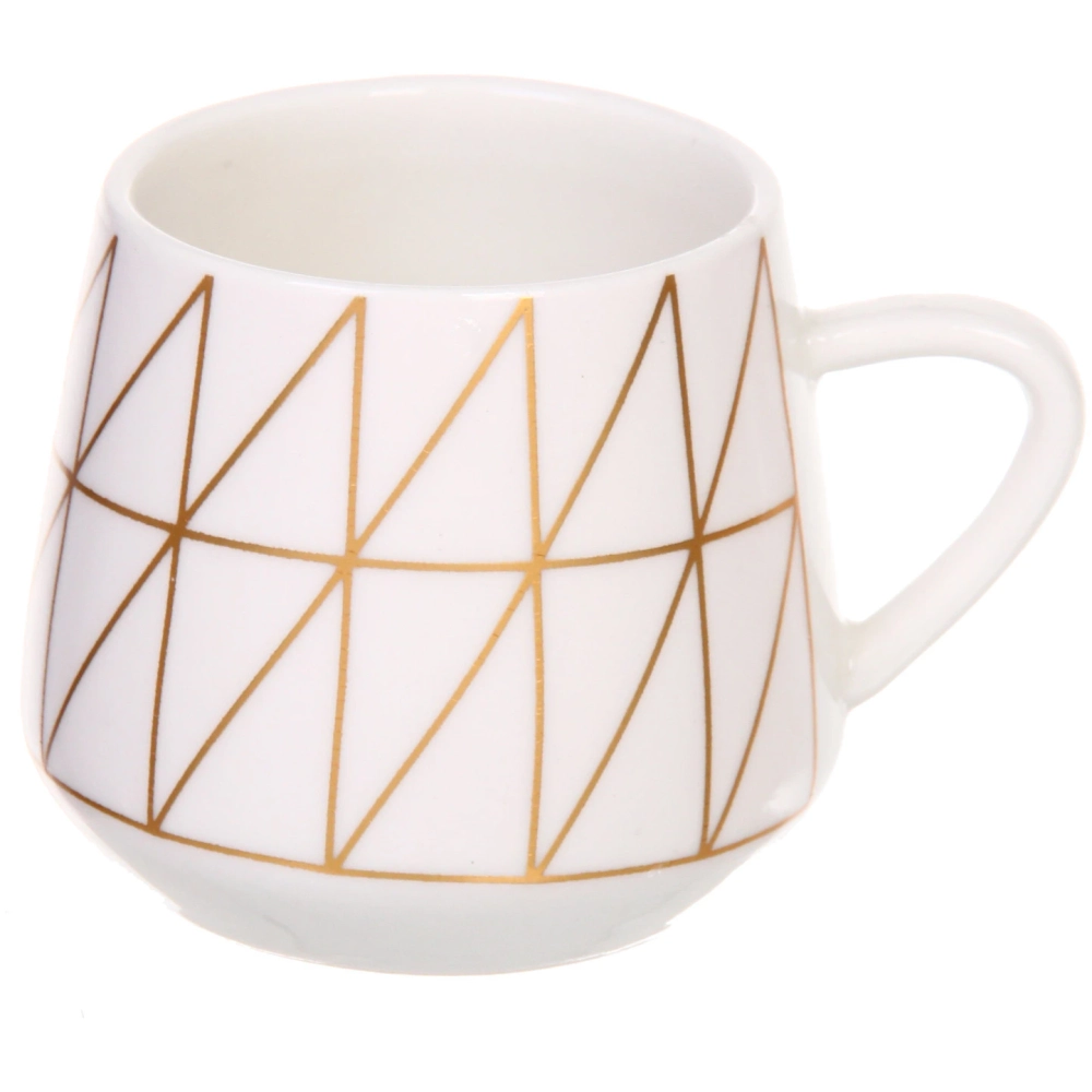 Кофейный набор 12 предметов «Скарлетт» (6 кружек 90мл+6 блюдец), треугольники