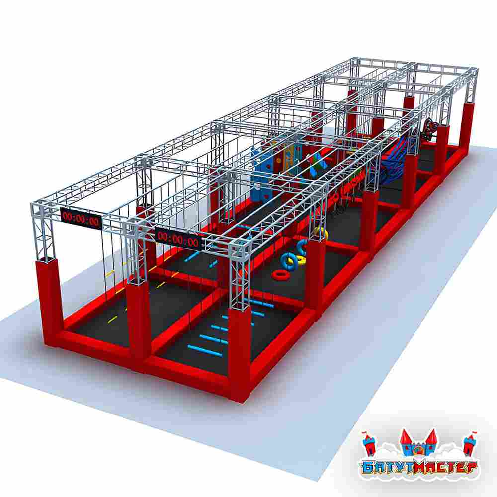 Активити ниндзя-парк «Финиш невозможен», 18×6×3,5 м