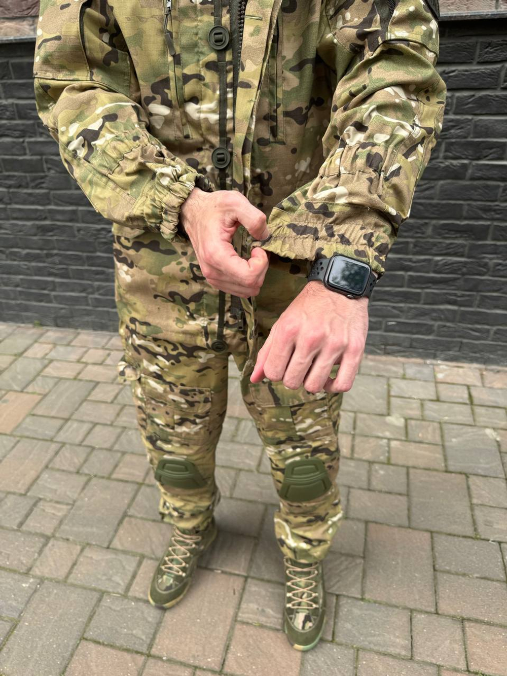 Тактический костюм горка с наколенниками и налокотниками мультикам