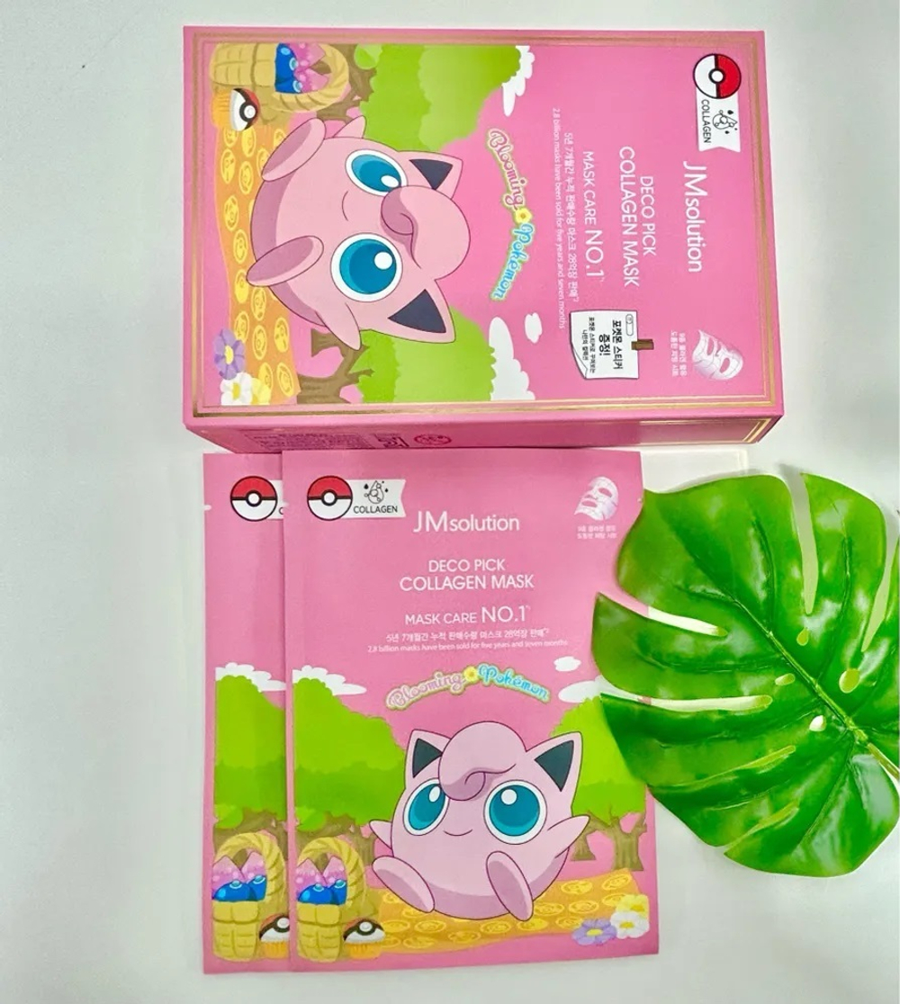 [JM Solution] deco pick collagen mask pokemon - Увлажняющая тканевая маска с коллагеном, 30 мл