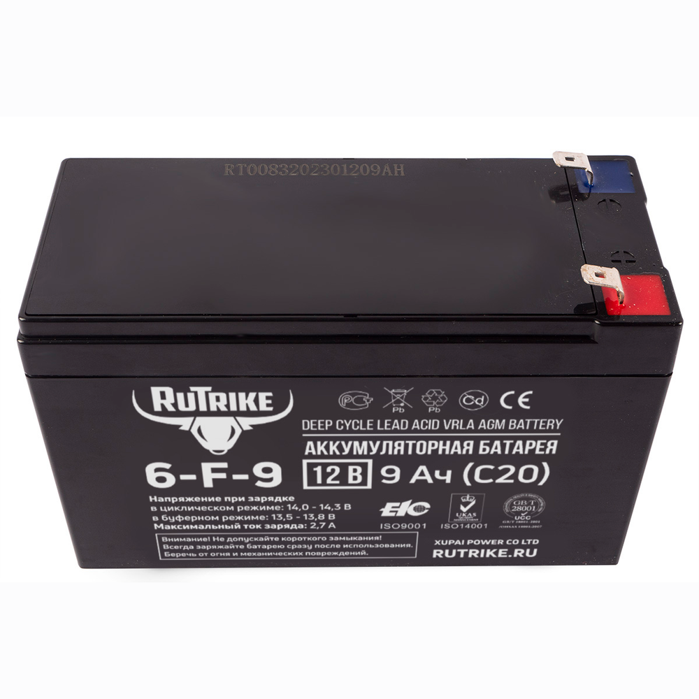 Аккумулятор RuTrike 6-F-9 (AGM)