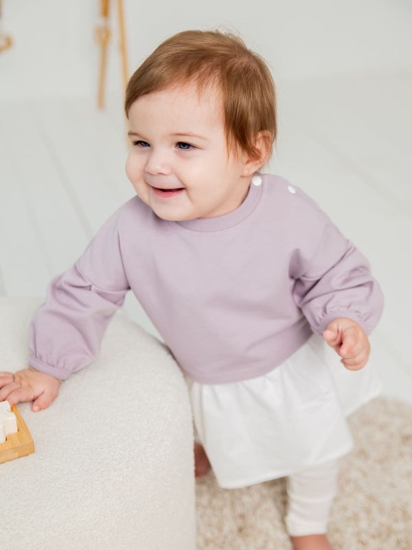 Платье с хлопковой юбкой 