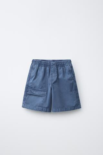 ZARA X PUKAS ШОРТЫ КАРГО PUKAS SURF, ВЫЦВЕТШИЙ СИНИЙ