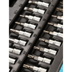 Набор слесарных инструментов Bartex, 1/4", CrV сталь, кейс, 57 пр, шт