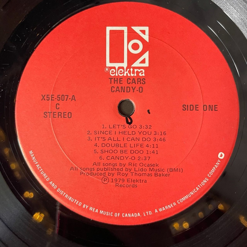 Винтажная виниловая пластинка LP The Cars Candy O (Canada 1979)