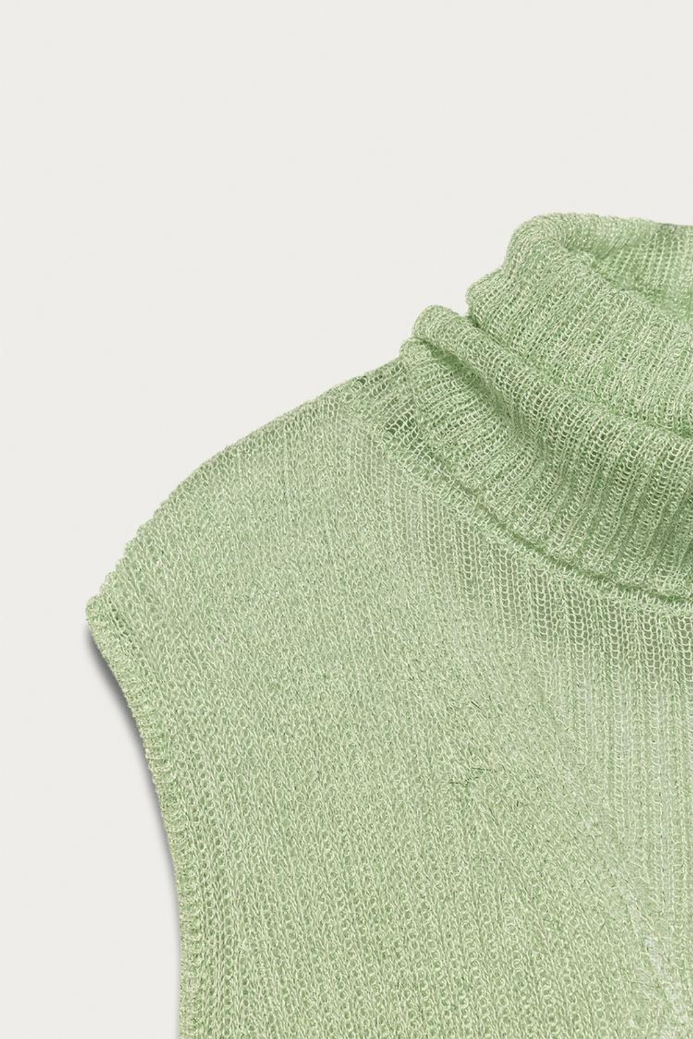ZARA X MARISA BERENSON ТОП БЕЗ РУКАВОВ, ЦВЕТ МОРСКОЙ ВОЛНЫ
