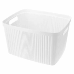 КОРЗИНА ДЛЯ БЕЛЬЯ VELVET , 450х270ММ, 35Л (Белый) (комплект 5 шт)