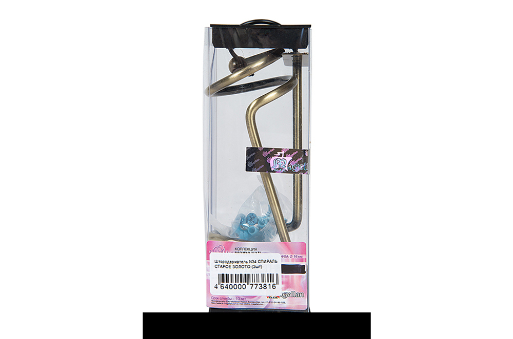 Штородержатель спираль старое золото