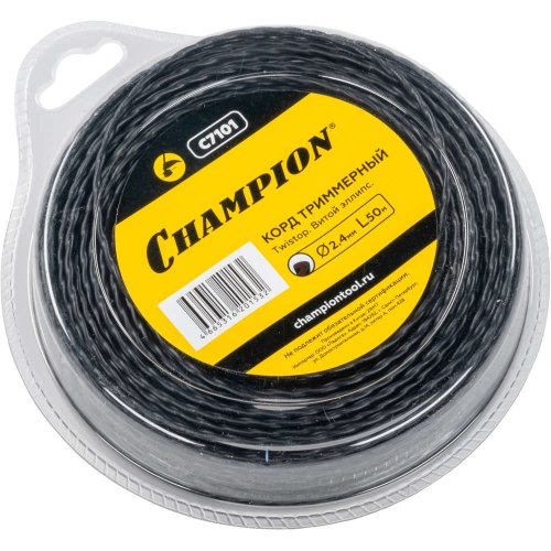 Леска CHAMPION Ellipse Twist 2,4*50 м (витой эллипс)   C7101