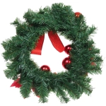 Венок хвойный «Сказочное украшение» d-40 см, ПВХ, Красный