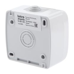 Розетка Intro Atlantic 5-201-03 с заземлением 2P+E Schuko 16А-250В IP54 ОУ серый