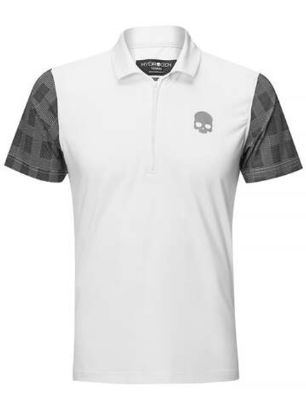Теннисное поло Hydrogen Tech Zipped - white/black