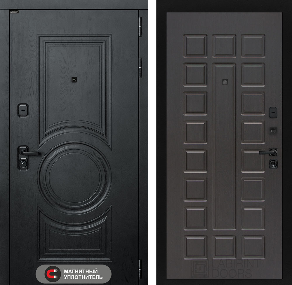 Дверь входная Лабиринт GRAND 04 Венге  металлическая