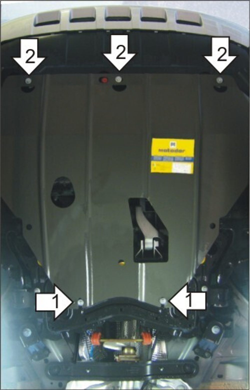 Защита картера двигателя, КПП (2 мм, сталь) для Ford Kuga 2008-2013 Motodor.00733