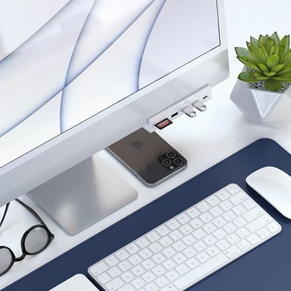 USB-хаб Satechi Aluminum USB-C Clamp Hub для 24&quot; iMac (ST-UCICHB) Blue