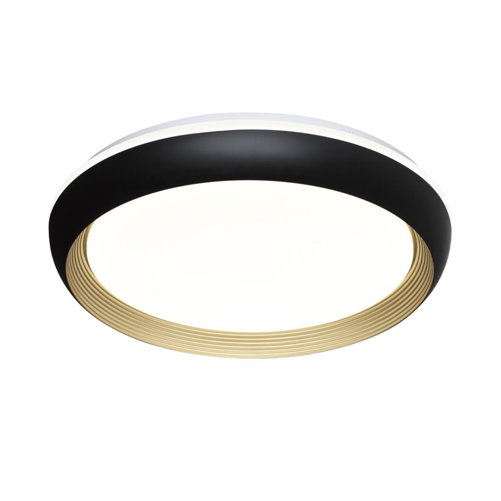 7651/DL PALE SN 141 Светильник пластик/черный/золотой LED 48Вт 4000К D380 IP43 TOFIQ BLACK