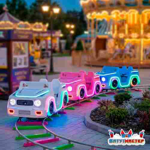 Рельсовый аттракцион «Ночной райдер», 5 кабинок, 10 мест