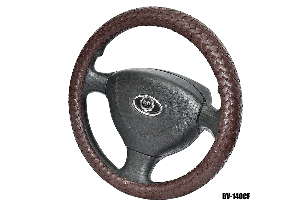 Оплетка на руль круглая Coolpart MAXIMAL (37*38) к/з  Плетенка кофейный BV-140CF