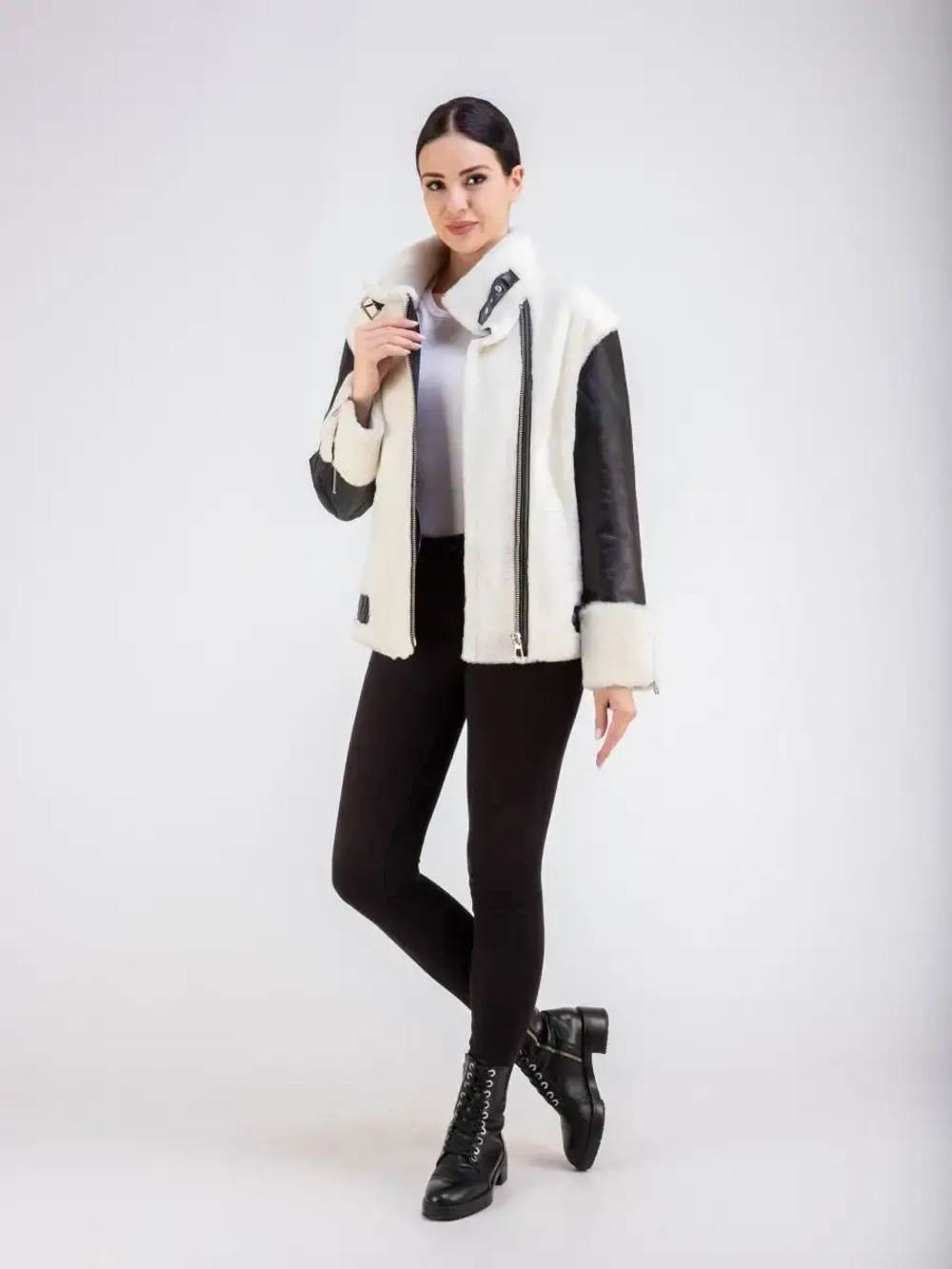 Дубленка натуральная короткая зимняя Турция