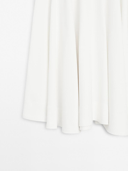 Massimo Dutti Длинный вязаный свитер - Limited Edition, бежевый