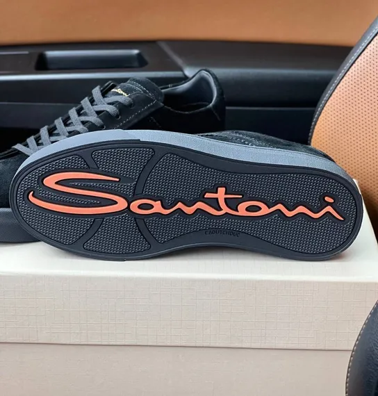 Кеды Santoni, замшевые