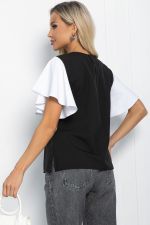 Блуза Мелодия стиля (черно-белая) Б11657 LT Collection