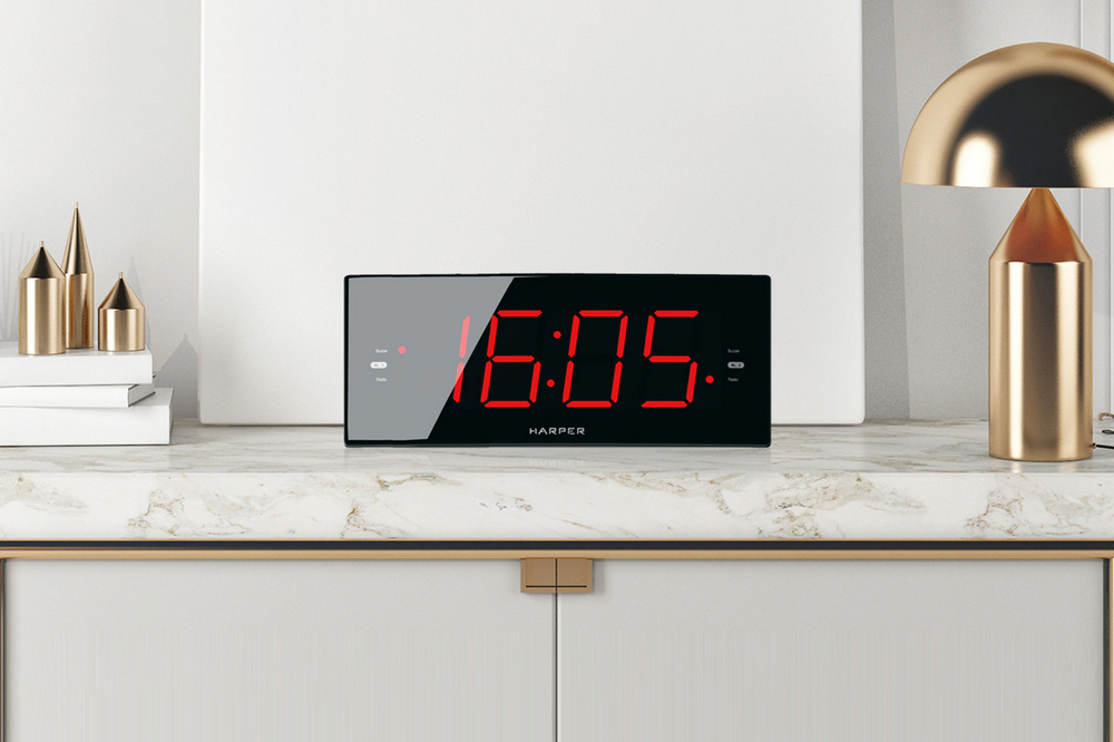 Радиочасы Harper HCLK-2042 красное свечение