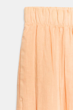 ZARA БРЮКИ BARREL ИЗ ЛЬНА — ZW COLLECTION, МАНДАРИНОВЫЙ