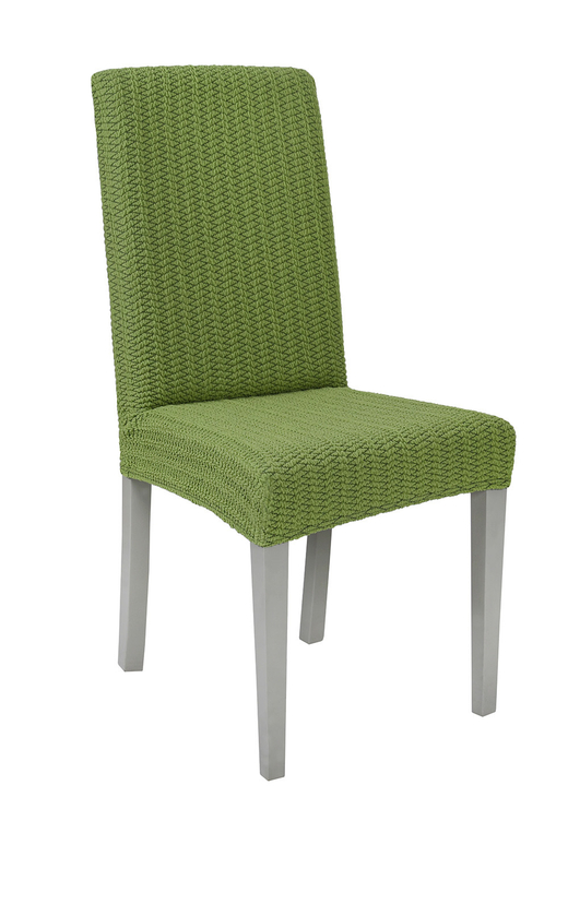 Чехол на стул без оборки Зигзаг, цвет Зеленый светлый