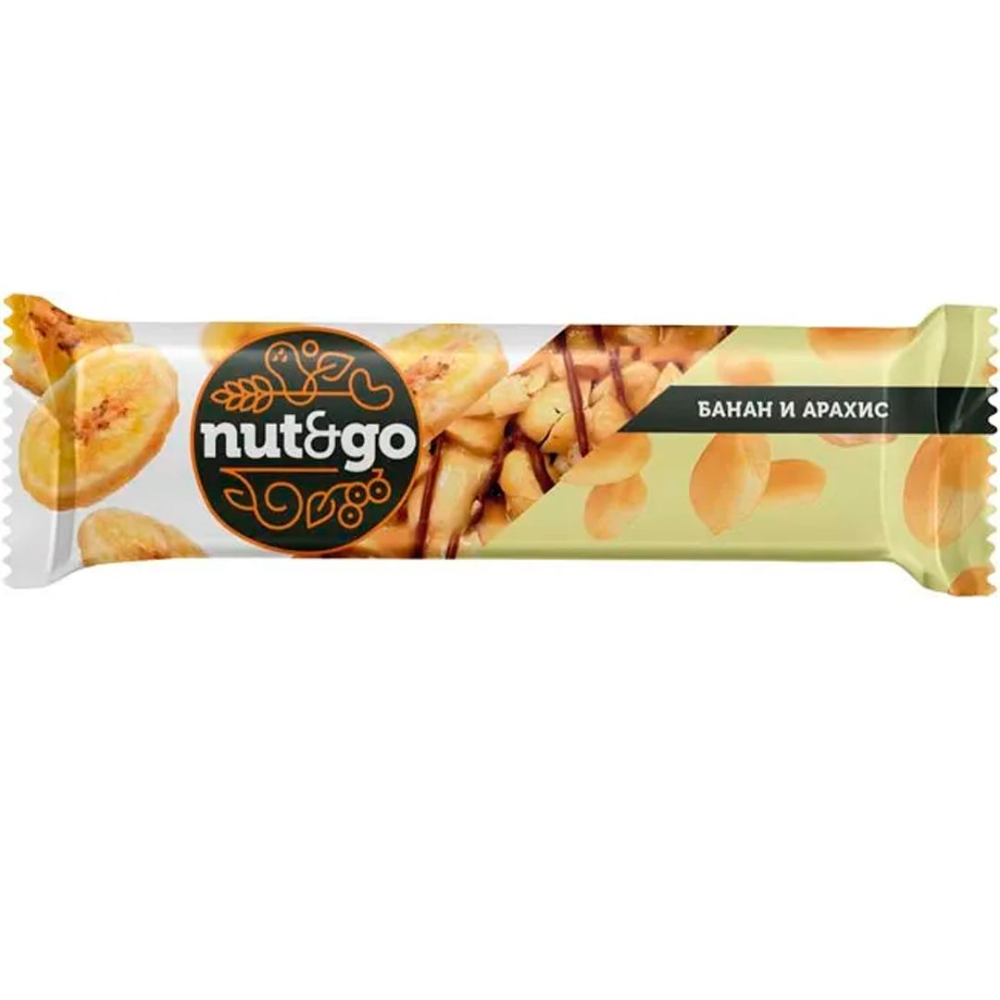 Батончик Nut Go банан и арахис 42 гр
