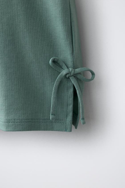 ZARA ТОП С ДЕТАЛЯМИ КРОШЕ, МЯГКИЙ ЗЕЛЕНЫЙ