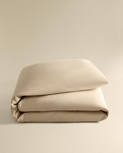 ZARA HOME ПОДОДЕЯЛЬНИК ИЗ РЕЛЬЕФНОЙ ТКАНИ, БЕЖЕВЫЙ