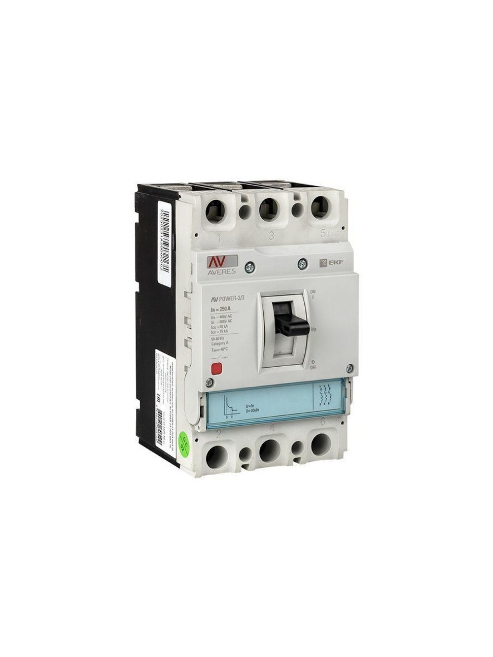 Выключатель автоматический 3п 250А 35кА AV POWER-2/3 TR AVERES EKF mccb-23-250-TR-av