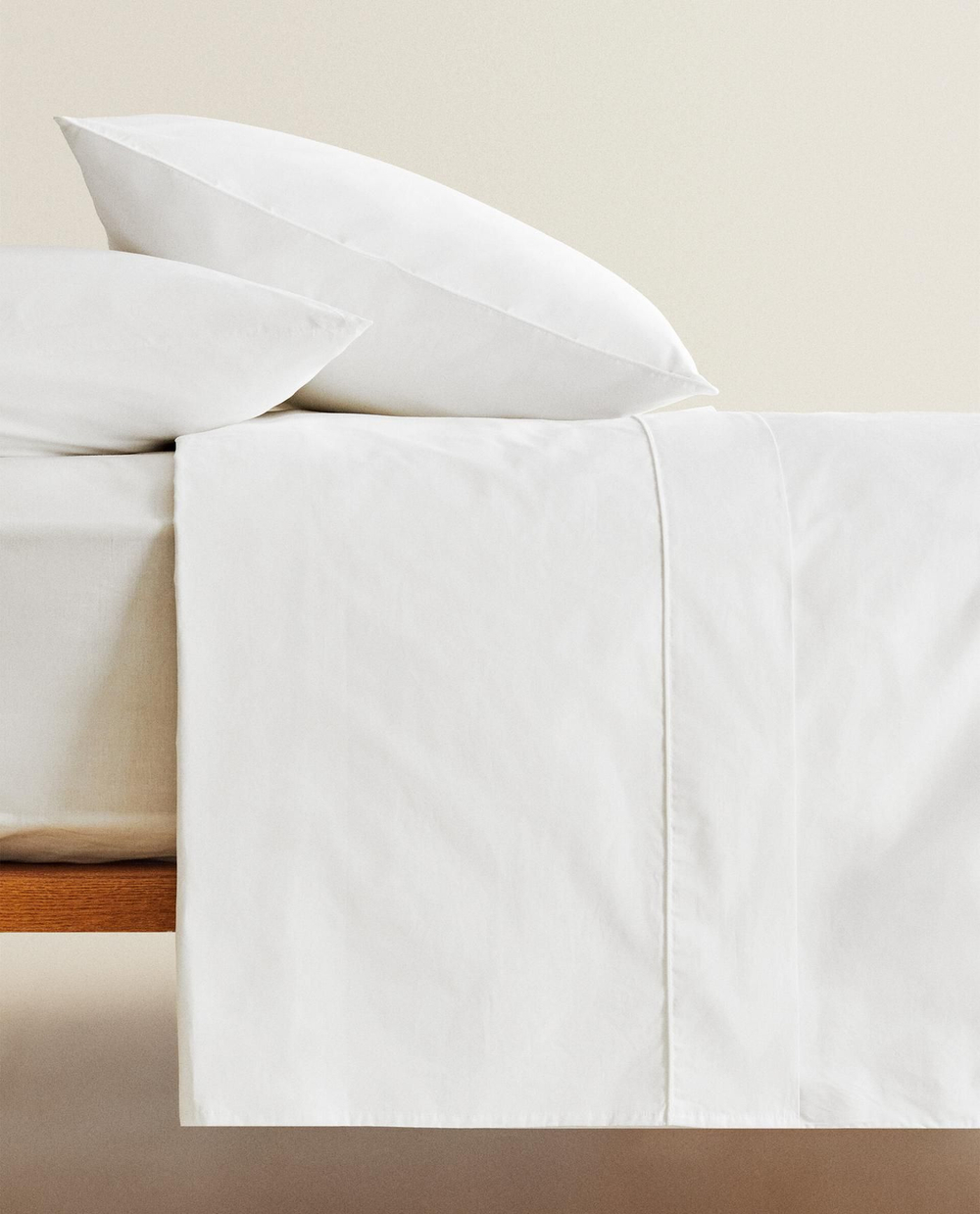 Zara Home - Простыня из ситца (300 нитей), белый, 290x280 см