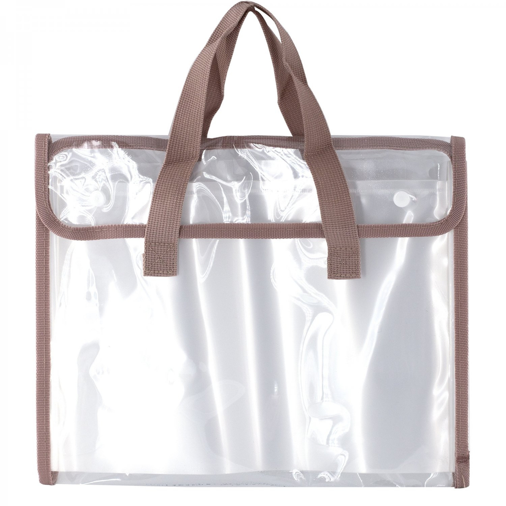 Папка-картотека с ручками Alingar, A4, 260х330 мм, горизонтальная, на кнопках, 470 мкм, 13 отделений, прозрачная, глянец, ассорти