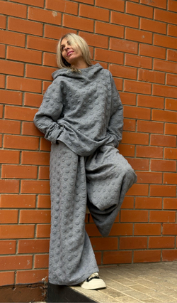 Брюки -палаццо /жаккард