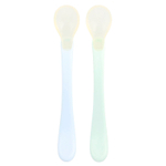 Green Sprouts, Silicone & Sprout Ware®, First Food Spoons, от 6 месяцев, Light Ealight, 2 упаковки