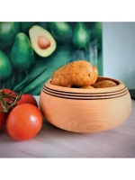 Тарелка деревянная глубокая из кедра 19 см